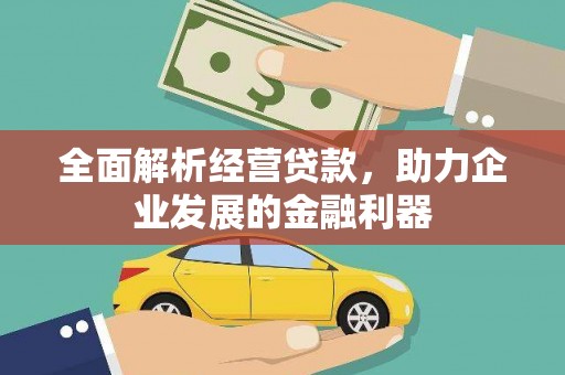 崇阳全面解析经营贷款，助力企业发展的金融利器
