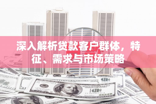 崇阳深入解析贷款客户群体，特征、需求与市场策略