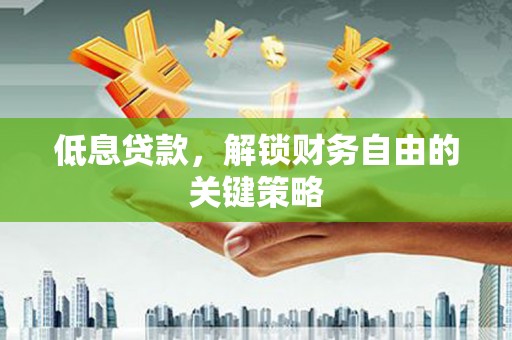 崇阳低息贷款，解锁财务自由的关键策略