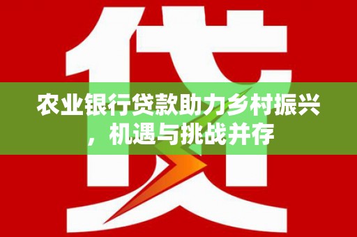 崇阳农业银行贷款助力乡村振兴，机遇与挑战并存
